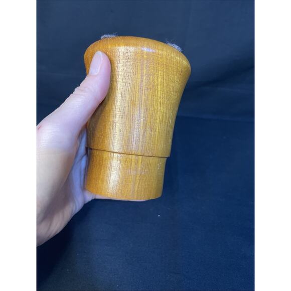Mid Century Modern Teak Wood Candle Holder by Dolphin Made in Thailand Vtg MCM - Picture 9 of 9